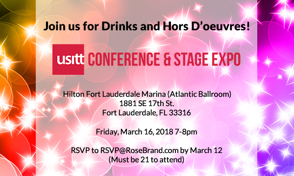 RSVP for Rose Brand’s USITT Cocktail Party