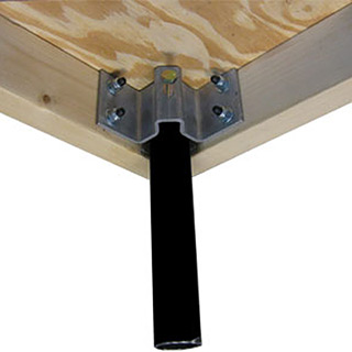 leg bracket corner matic ii brackets steel pipe rosebrand