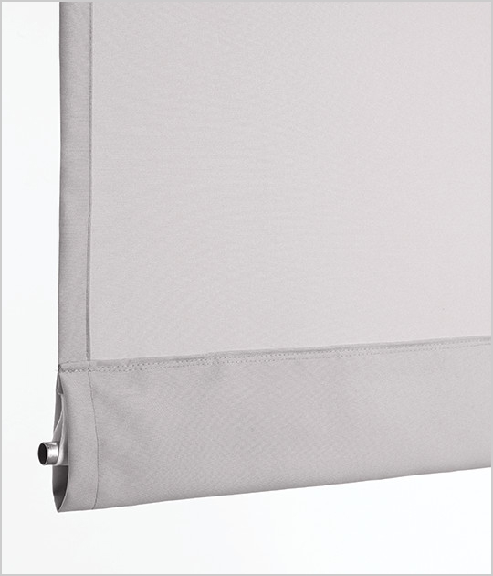 A curtain with an open hem and a 3” pipe pocket