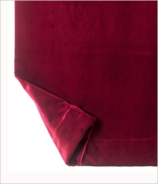 A double-faced curtain liner