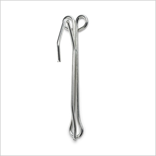 A drapery hook with a flush top