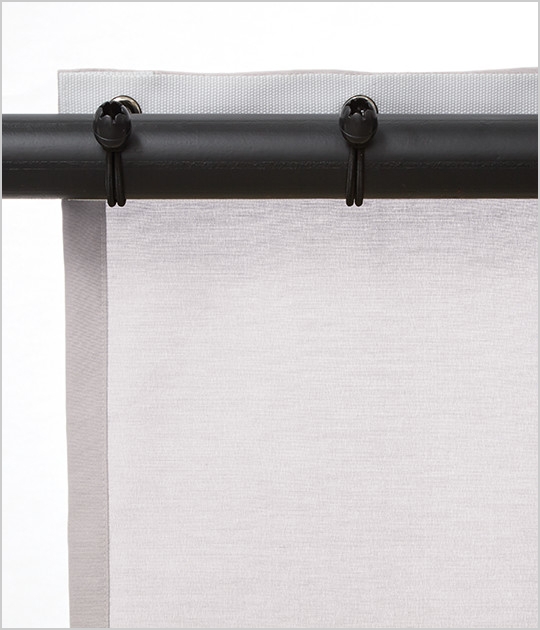 A curtain with a hidden bungee