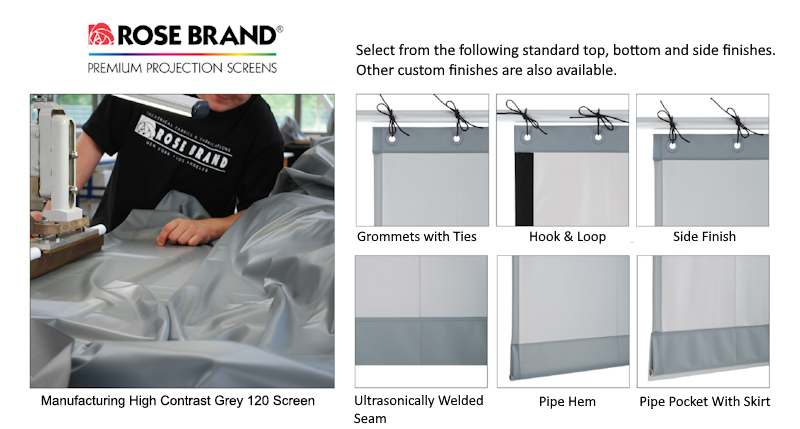 Custom PVC Projection Screen Finishes