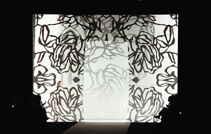 A precision cut drop with floral designs
