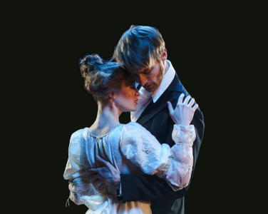 masking curtain behind a couple embracing on a stage masking curtain behind a couple embracing on a stage