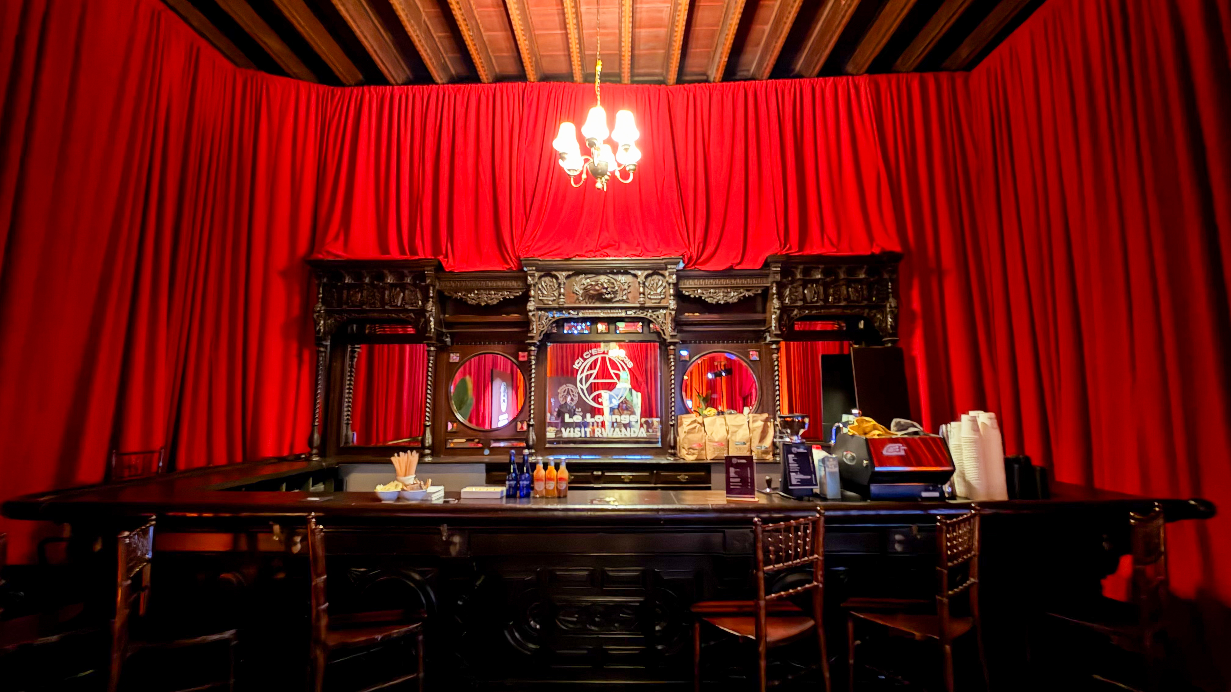 Coffee House Industries event production featuring Rose Brand installation